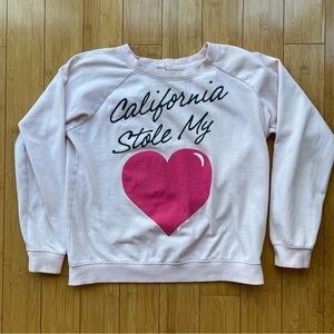 California stole my heart crewneck sweatshirt